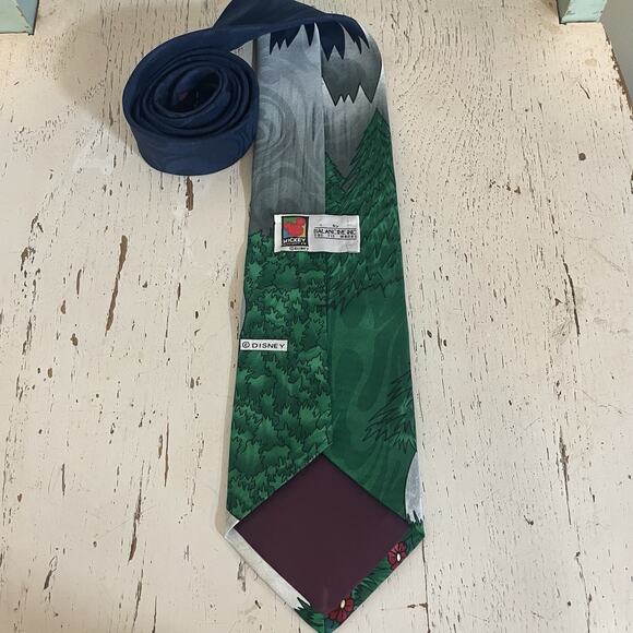 Mickey Unlimited Balancine Mickey Mouse Bike Mountain Men's Tie Vintage - Picture 3 of 6